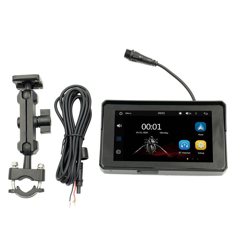 Motorcycle 5  Navigation Screen Bluetooth Waterproof Portable Wireless Carplay Android Auto MP5 Player
