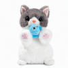 Moving Cat Plush Toy, Talks, Mimics Sounds, Bobs Its Head, Gray.