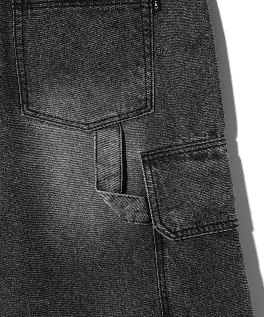 CRITIC Big Cargo Denim Bermuda Pants Dark Indigo