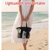 8-Pocket Mesh Tote Bag, Mesh Beach Bag Cleaning Caddy for Bathroom, Camping & College Dorm Bathroom Toiletry Cleaning Bags, Easy to Carry & Clean,