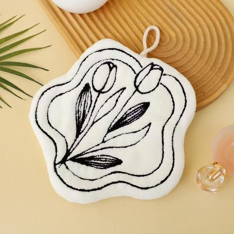 Hangable Hand Towel, Thickened Absorbent Quick-drying Bathroom Special Handkerchief Hand Cloth Children's Handkerchief Towels
