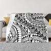 Hand Drawn Polynesian Tribal Throw Blanket Blankets and Throws Decorative Fluffy Softs Quilt Blankets#
