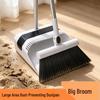 Large Soft Bristle Broom & Dustpan Set - Non-Stick Hair Cleaning, Two-Piece Sweeping Combo