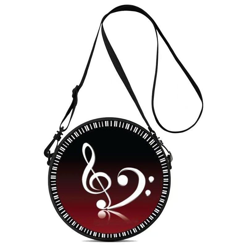 Women'S Personalized Vinyl Record Small Round Bag Can Be Carried And Carried Polyester Multi-Functional Cosmetic Bag Storage Bag