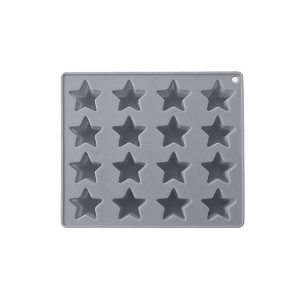 Silicone world 16 grid star ice grid Silicone Mold  Ice Cube Tray DIY Chocolate Fondant Mould Pastry Jelly Cookies Baking Tools