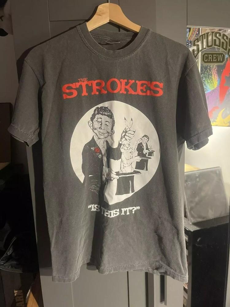 

The Strokes Black Short Sleeve Cotton T-shirt Unisex S-5XL Men Women Unisex T-Shirt XL
