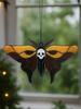 Acryl Halloween Schmetterling & Totenkopf Fensterhänger Sonnenfänger Gotische Motte Form Schlafzimmer Wohnzimmer Wanddeko Anhänger Geschenke