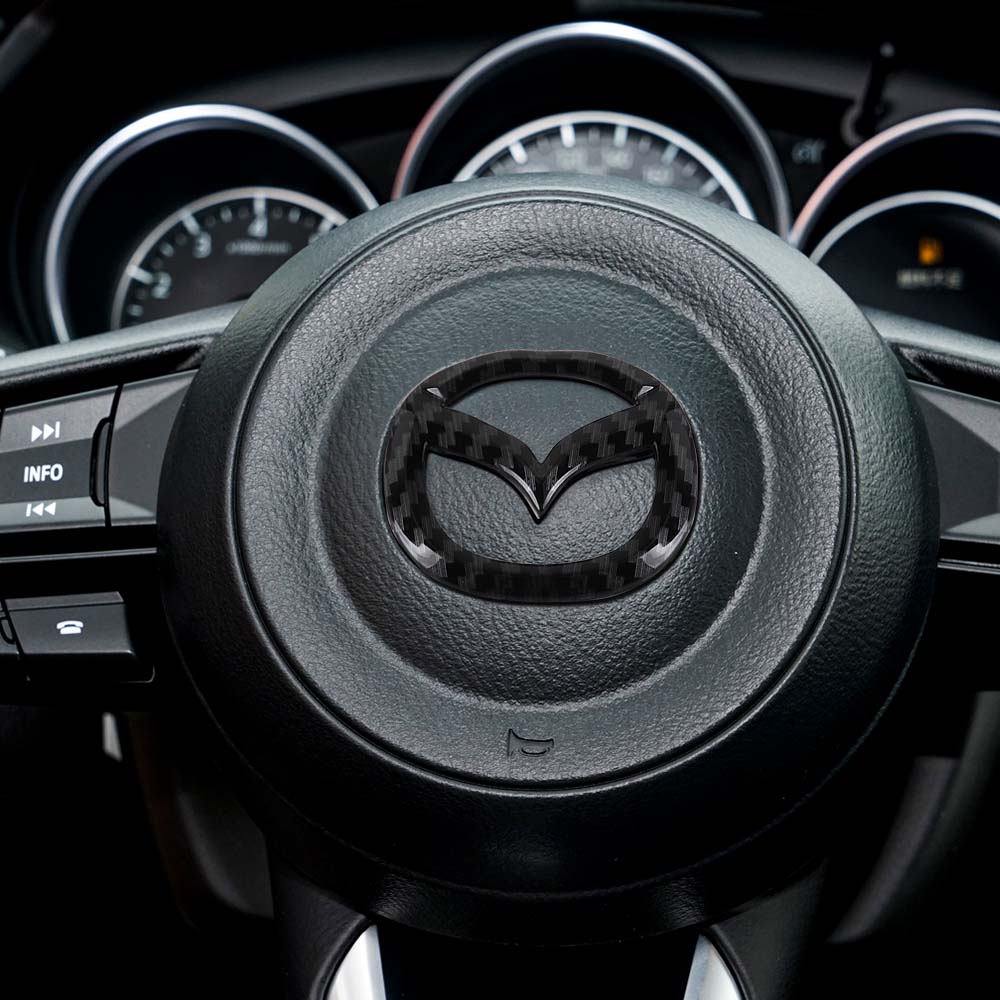 Car Steering Wheel Center Emblem Stickers Accessories For Mazda 2 3 5 6 Axela Atenza Speed 6 CX-3 CX-4 CX 5 CX-7 CX-8 MX-5 CX30 wcgvh11