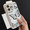 Black butterfly Clear Case for IPhone 16 15 14 13 12 11 Pro Max X XS Max XR 7 8 Plus Case Cover 16E