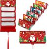 10Card Positions Christmas Money Pocket Bag Santa Claus Lucky Folding Card Envelope HongBao Elk New Year Blessing Bag Christmas