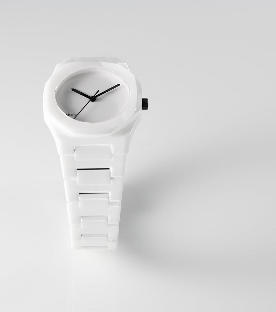 Authorized Distributor D1 Milano Unisex Watch CEBU02 Ceramic Pure White 37mm [D1 MILANO] Men's