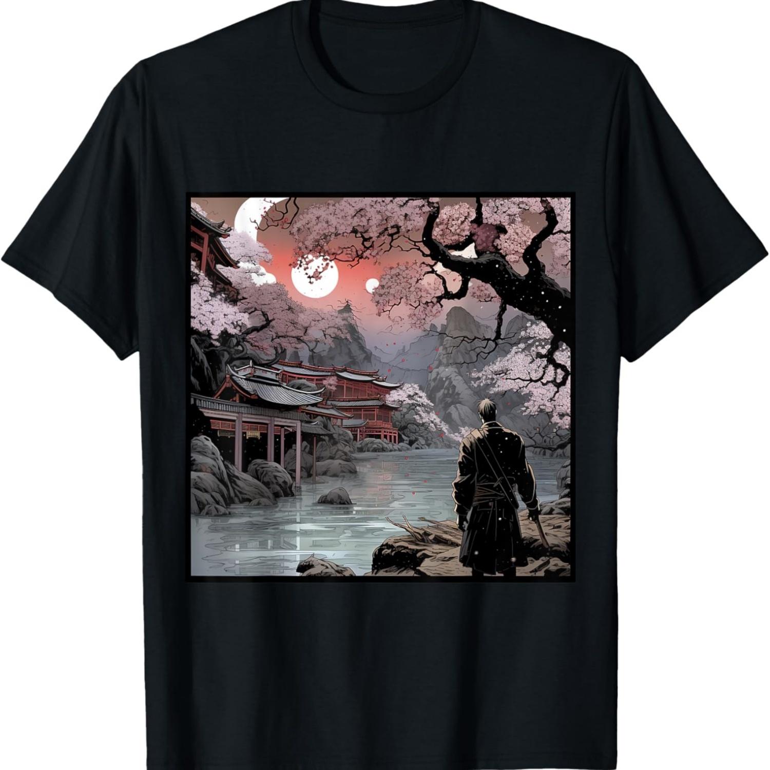Whispers of the Blossom Grove A Cherry Blossom Comic Epic T-Shirt S чёрный
