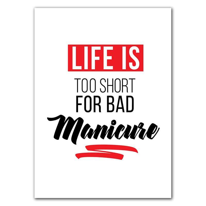 Manikyr Makeup Nagellack Art Pictures Modern Salong Väggaffischer och tryck Vackert mode Illustration Verktyg Dekor HD3162