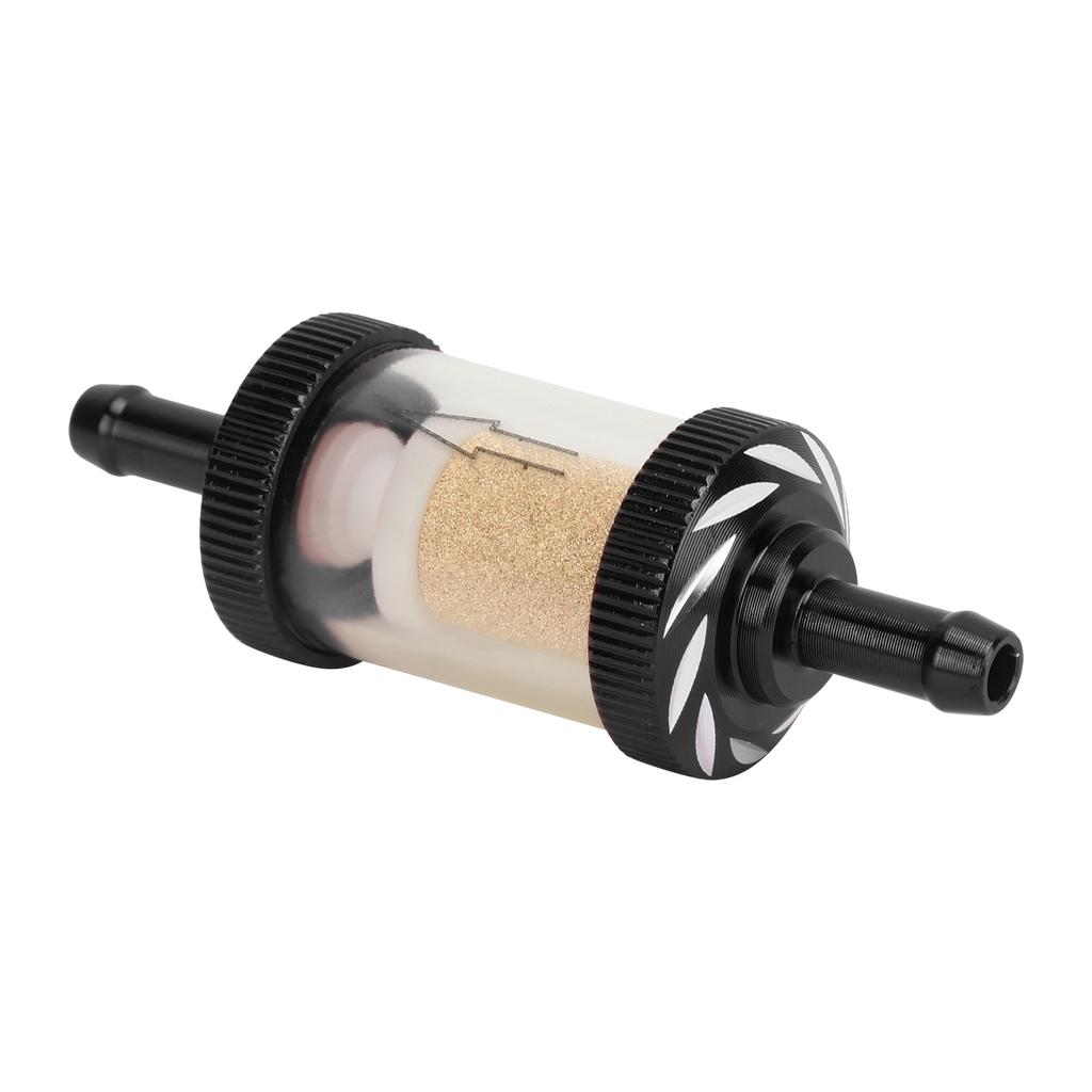 Motorcycle Fuel Gasoline Filter Carving ABS Heat Resistance for 6mm Diameter MotorbikeBlack
