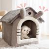 Cute Cusion Kennels PP Cotton Fluffy Dogs Room Half-Closed Puppy Sleeping Nest Foldable Home Puppy Pet Products