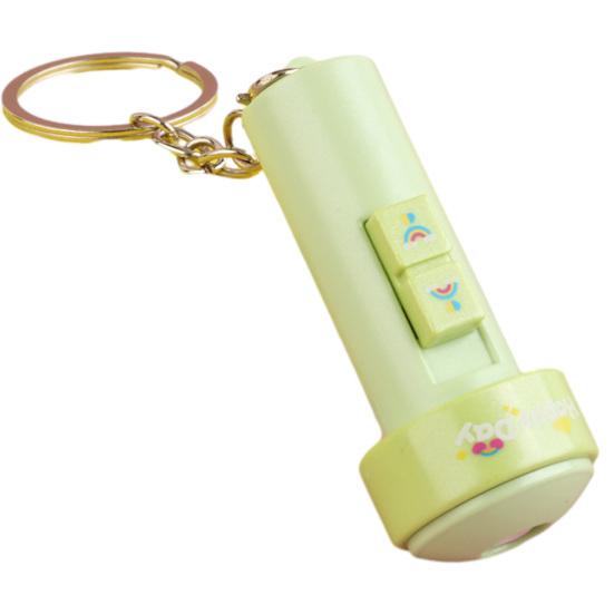 

Mini Flashlight Keychain Cute Toy Flashlight Small Portable Flashlights for Kids Candy Colors Cat Toy Portable Keychain зелений