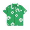 Hawaiian Lily Tropical Floral Print Men's Button-Down Short Sleeve Shirt