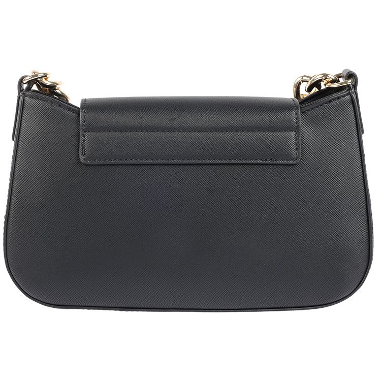 Versace Jeans Couture Metal Logo Lock Closure Polyester Shoulder Bag Small Women Shoulder Bag Black 74VA4BL2-ZS467-899