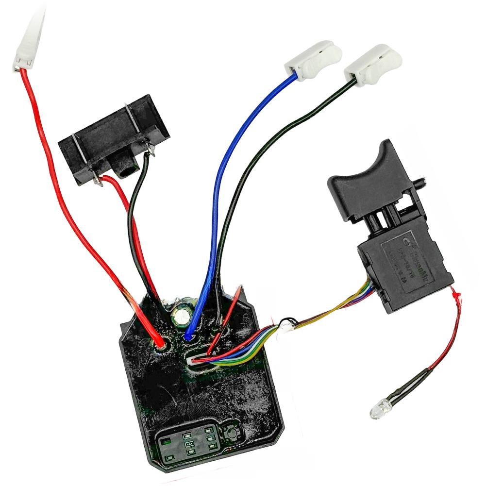 Brushless Wrench Controller Switch Assembly No Welding Lithium Battery Power Quick Connect Terminals With LED Indicator