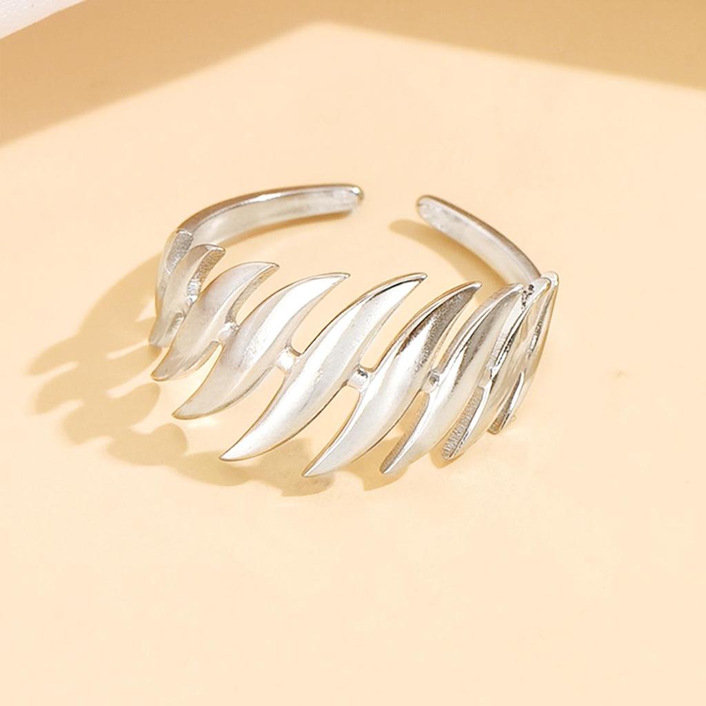 European & American Women's Stainless Steel Double Heart Geometric Open Ring