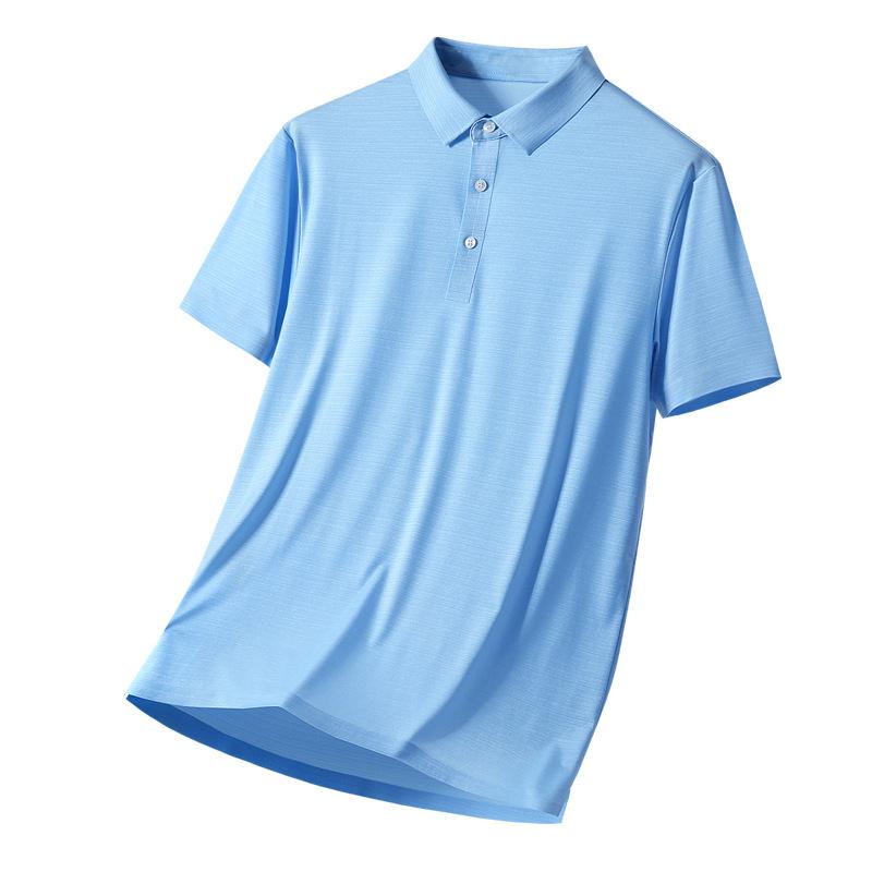 Summer POLO Shirt with Lapel and Short Sleeved T-shirt for Men's Casual and Versatile Loose Fitting T-shirt