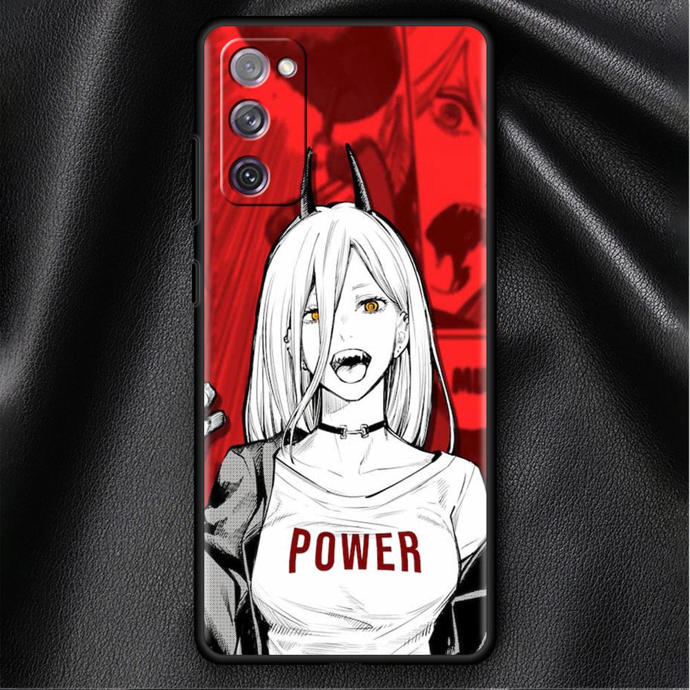 Bumper Case For Samsung Galaxy S22 Ultra S21 FE S20 Plus S10 Lite Phone Cover S10e S9 S8 S7 Silicone Funda Chainsaw Man Girl Sac