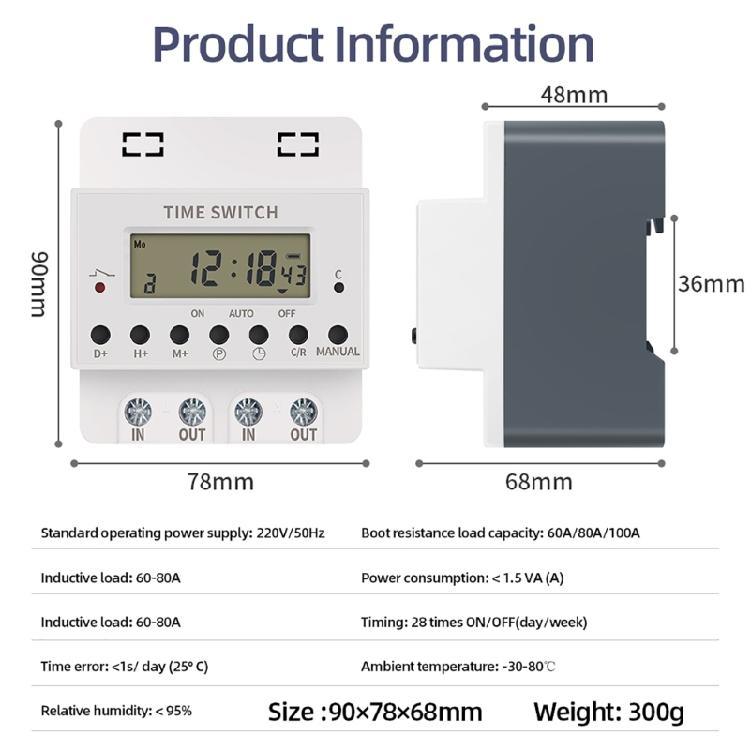 KG316T Timer Digital Timer Large Display Timing Switches for Schools & Farm