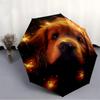 1pc Puppy Sparkle Automatic Folding Umbrella - Compact 8-Rib Design, Durable Plastic & Iron, Lightweight for Outdoor Daily Use159