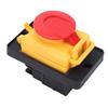 16A 4 Pin Electromagnetic Switch Emergency Stop Push Button Switch for Electrical Panel Power Tool Woodworking Machine