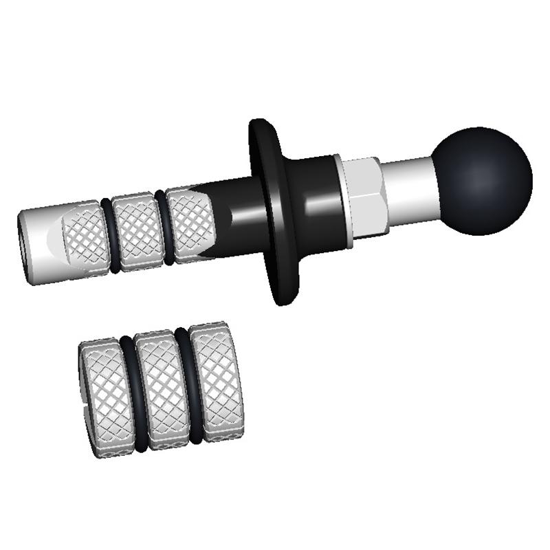 Motorcycle Bike Mount Black Fork Stem Base with 17mm 25mm Ball Head for GoPro insta360 Ball Mount Adapter Mobile Phone Holder Fuse Holders1