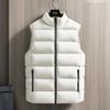 Vest Men's Autumn and Winter Trend Thickened Warm Solid Color Feather Rong Cotton Vest Winter Men's Casual Vest Vest Jacket