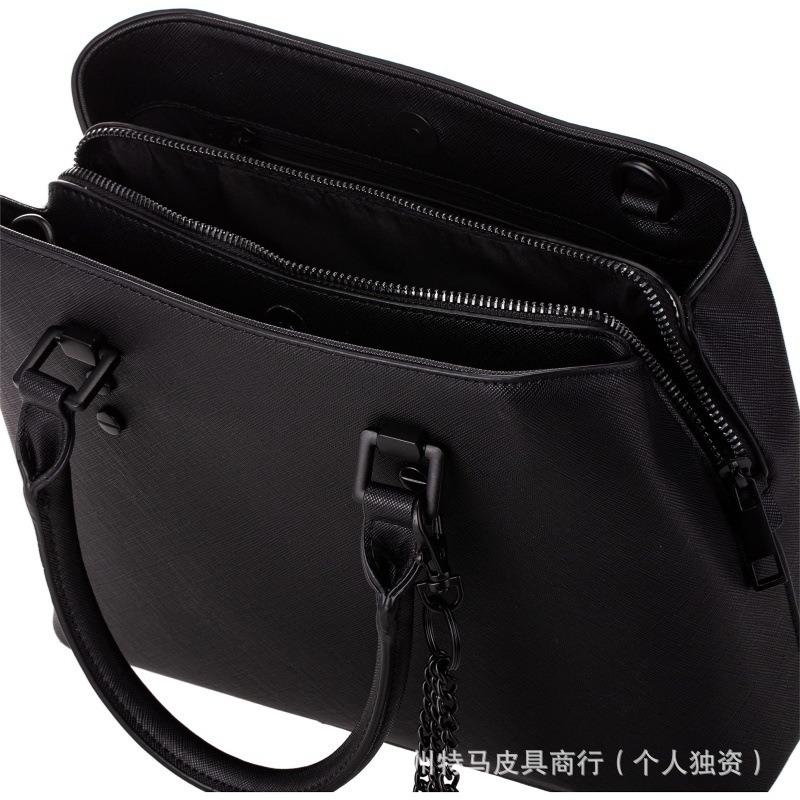 Cross pattern women's casual commuter handbag, fashionable and simple large-capacity versatile tote bag