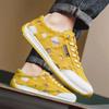 Yellow Canvas Shoes Men's Casual Flat Sneakers Summer Breathable Fashion Sneakers Men Trendy Espadrilles Comfort Sport Shoes Man