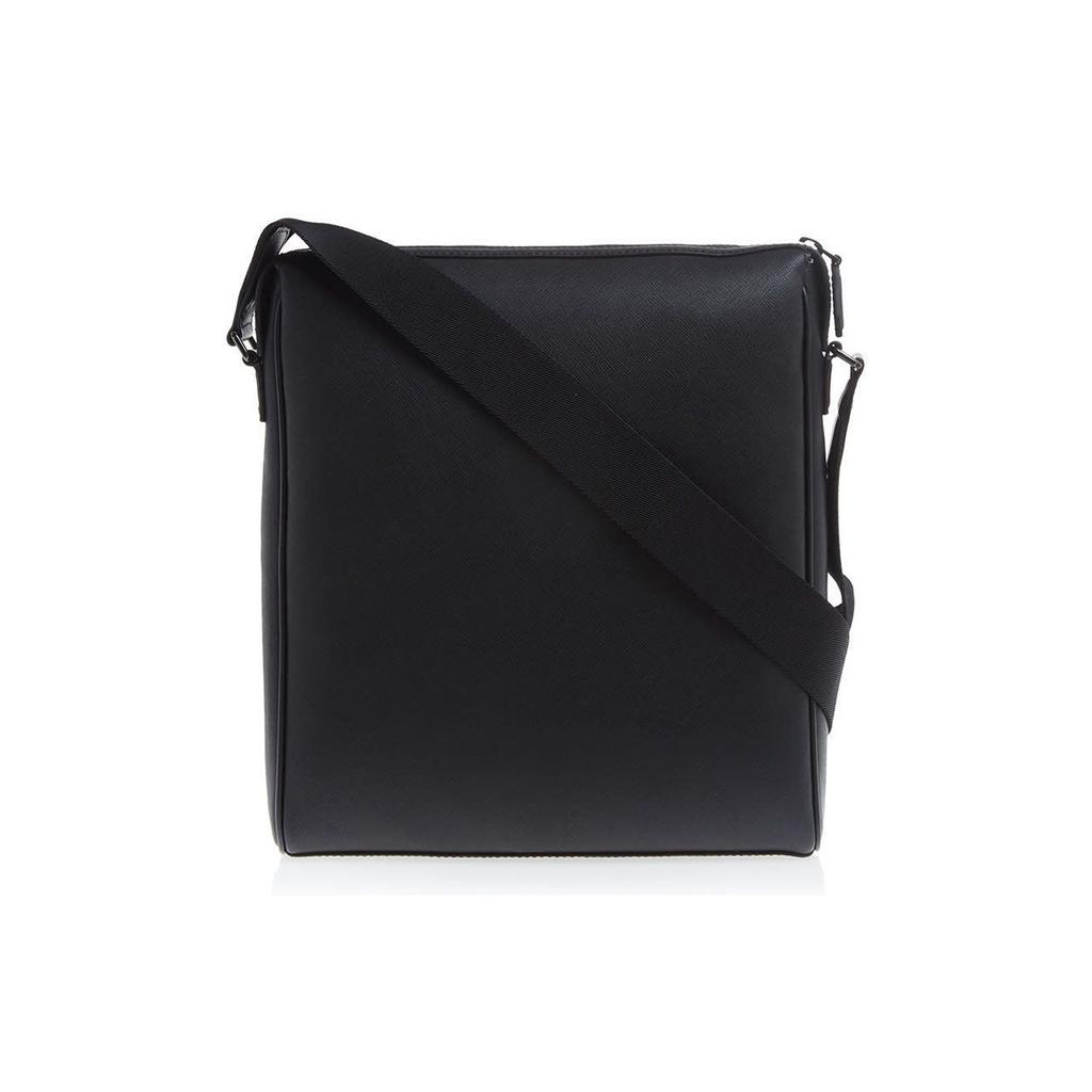 Bally Letter Logo Leather Crossbody Shoulder Bag Men Bags Black 60282225879F006