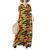 Women's V-Neck Floral Skinny Literary Vintage Vacation Long Dresses