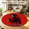 Scream Ghostface Personalized Round Rug Support Custom Name, Soft Home Decor Mat