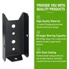 4Pack 2x4 Deck Railing Brackets, 18-Gauge Steel Black Powder Coated Fence Rail Connectors for Wood Post, Indoor Outdoor Use, Screws Not Included