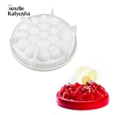 3D DIY weiße Silikon-Kuchenform, runde Hügelform, Silikonform für Schokolade, Brot, Desserts, Mousse-Kuchen, Backformen, Backwerkzeuge