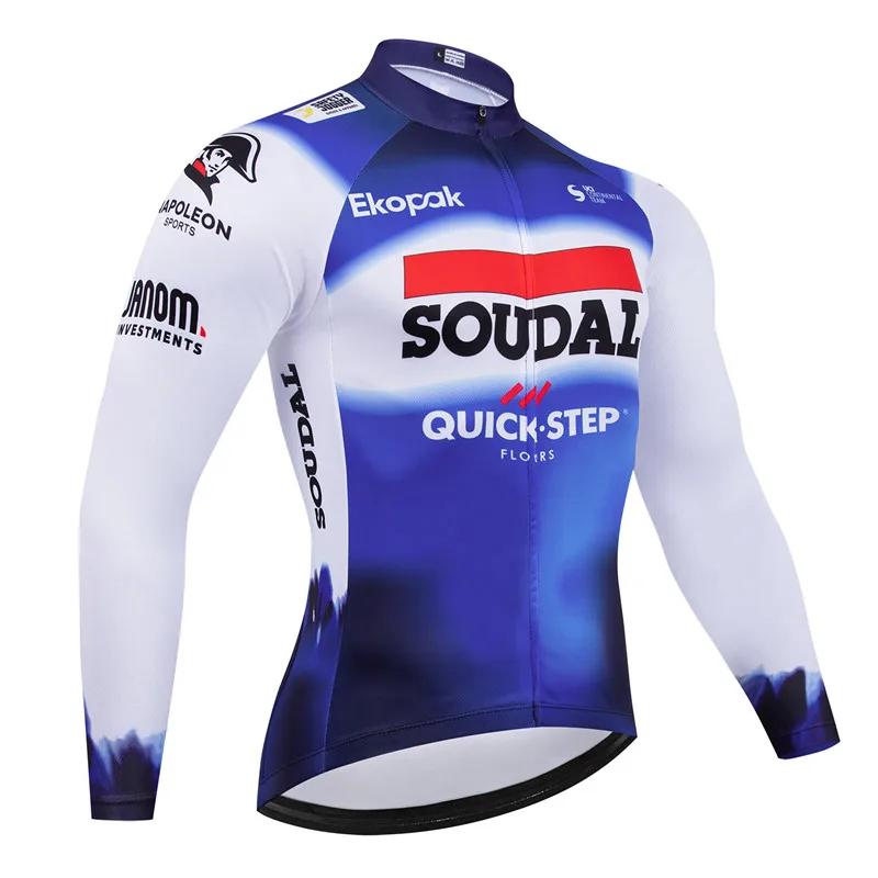 

2026 Autumn Breathable Cycling Suit Set Soudal Quick Step Team Men Bike Clothes Long Sleeve Clothing Bicycle Uniform MTB Maillot Ropa Ciclismo XS