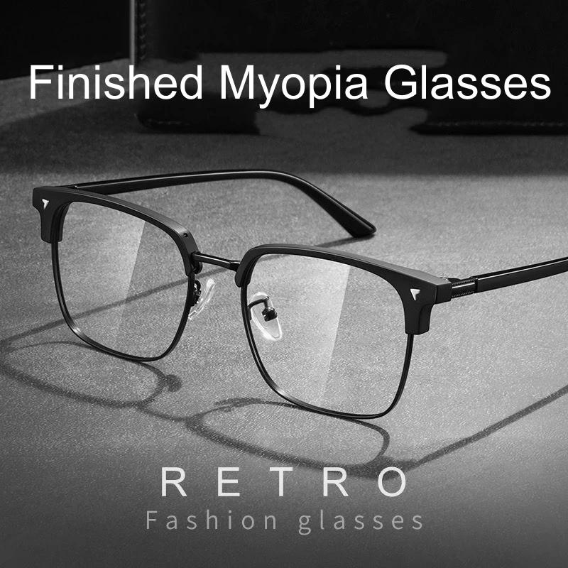 Luxury Transparent Heart Myopia Glasses Fashion Minus Diopter Eyeglasses for Men Women Women's Anti-blue Near Sight Eyewear