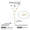 Uworld Multicolor Geometric Zircon Y Shape Chain Necklace For Women 18K Gold PVD Plated Stainless Steel Necklace Fashion Jewelry