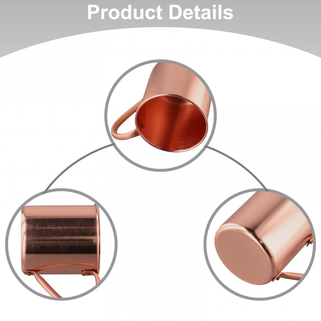 Schlanke und stilvolle 450 ml Tasse Kupferbecher Reiner Kupferbecher