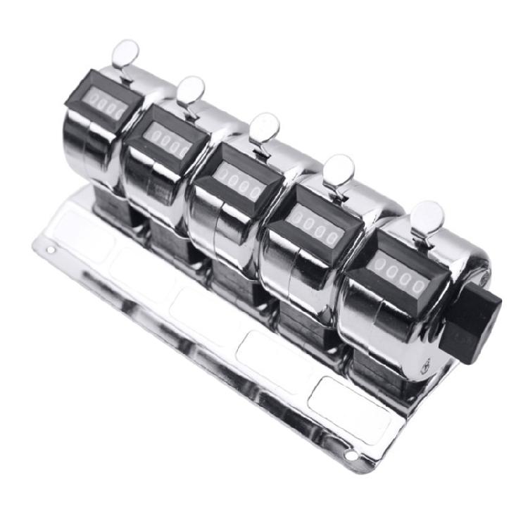 Stainless Steel Handheld Mechanical Counter Scratch Resistant Surfaces Count Rotating Resets For Inventory Management