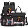 2Pcs/set Anime One Piece Large Capacity Handbag for Teenager Student Children Girl Boy Back To School Washable Versatile Crossbody Shoulder Bag