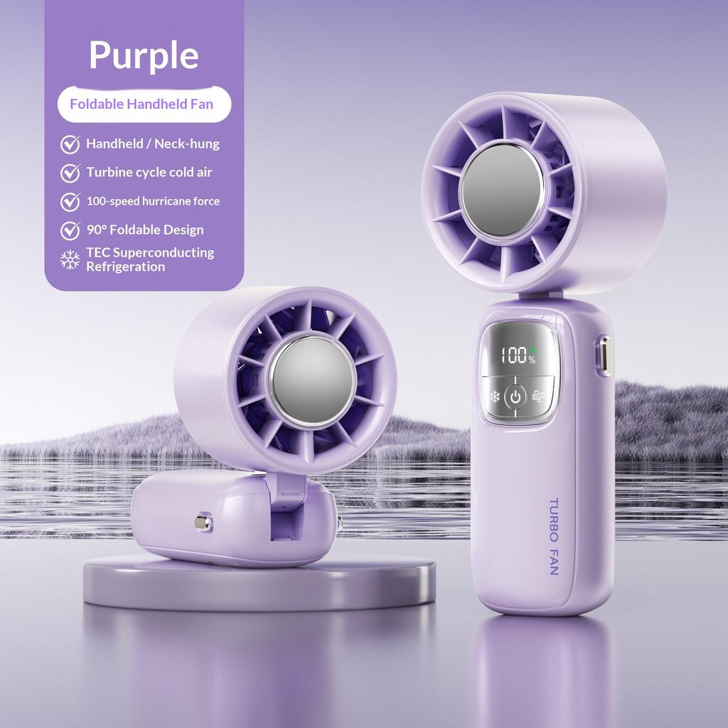 Halbleiterkühlung Hohe Geschwindigkeit Handventilator USB Mini Tragbar Aufladen Faltbar Heftig Kleiner Ventilator
