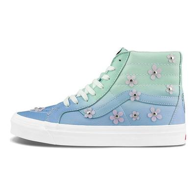 Sandy Liang x Sk8-Hi 38 DX Sandy Cheeks Unisex Sneakers Blauw Groen VN0A38GF9ZM