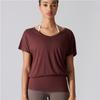 Yoga clothes new breathable skin-friendly short-sleeved t-shirt sports dance running training elastic fitness clothes top