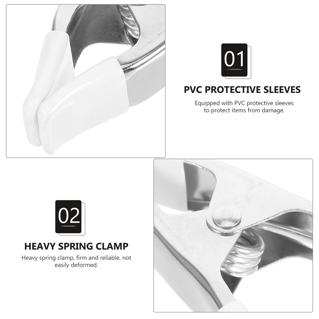 3 Pcs Size Spring Clip A-shaped Clips Backdrop Bride Clamps for