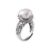 Open Adjustable High-End Retro Pearl Ring for Women