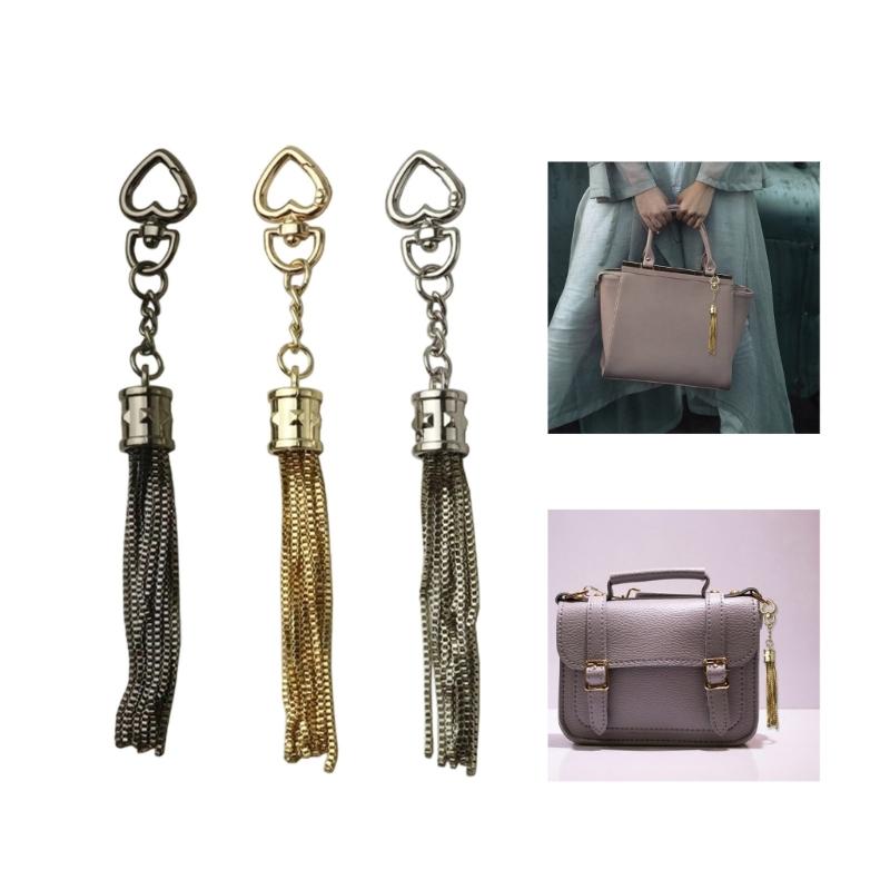 15cm Metal Keychain Tassels Ornament Practical Luggage Accessories Fashion Bag Charm for Travel and Daily Use